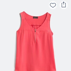 Vibrant Coral Sleeveless Blouse